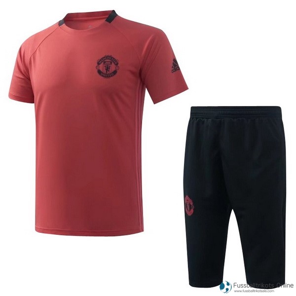 Manchester United Trainingsshirt Komplett Set 2017-18 Orange Fussballtrikots Günstig